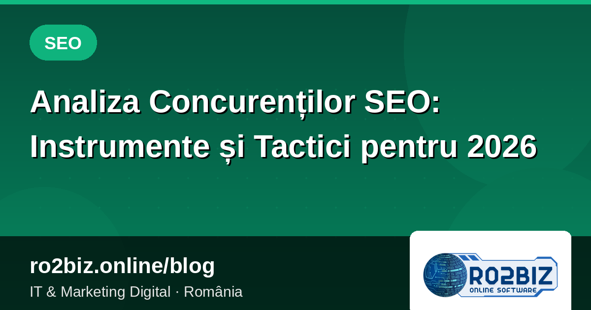Analiza Concurenților SEO: Instrumente și Tactici pentru 2026