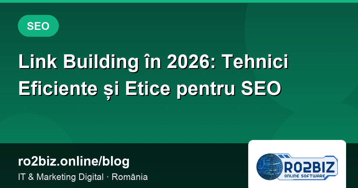 Link Building în 2026: Tehnici Eficiente și Etice pentru SEO