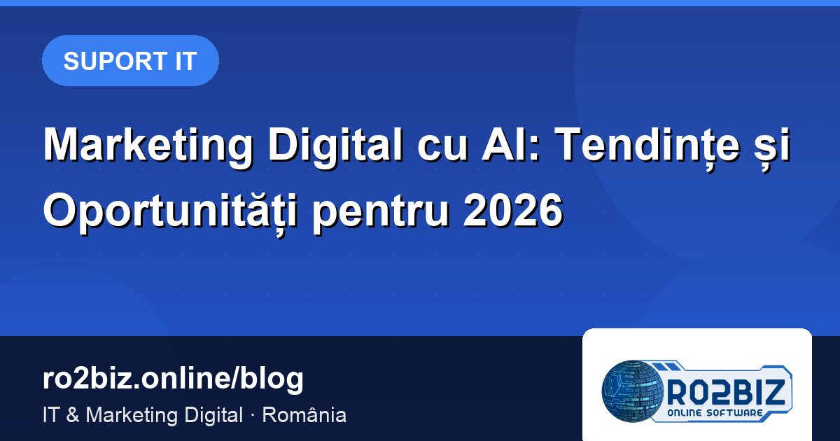 Marketing Digital cu AI: Tendințe și Oportunități pentru 2026