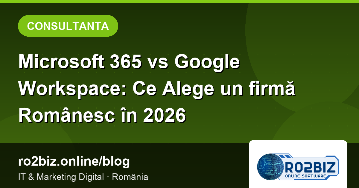 Microsoft 365 vs Google Workspace: Ce Alege un firmă Românesc în 2026
