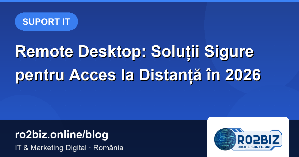Remote Desktop: Soluții Sigure pentru Acces la Distanță în 2026