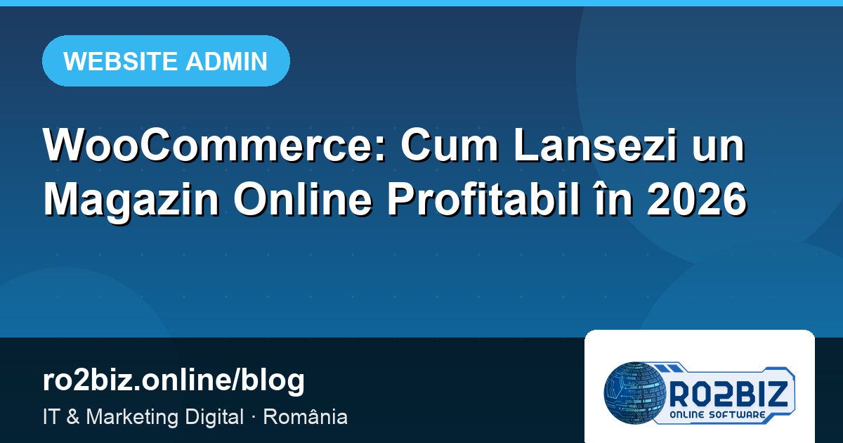 WooCommerce: Cum Lansezi un Magazin Online Profitabil în 2026